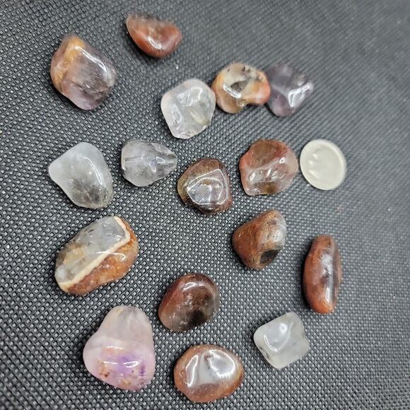 AURALITE-23, Amethyst Crystal Aurora 23 Stone, Tumbles, 65g - Picture 3 of 3